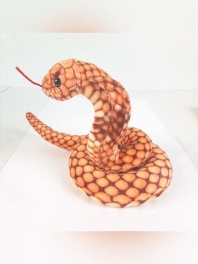 Realistic Cobra Plush Toy Soft Stuffed Animal Snake